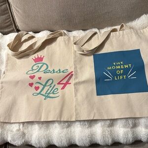 Sturdy Canvas Tote Bags - Set of 2
